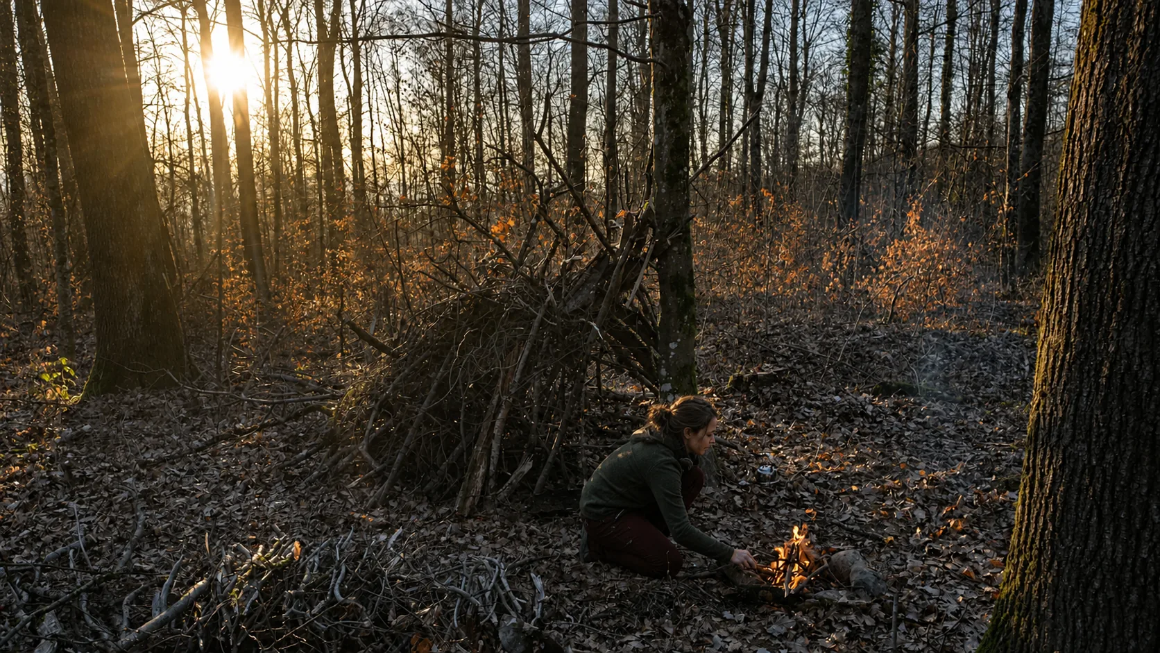REVENANT Survival Camp im Wald: Feuer machen und hart trainieren